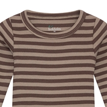 BIRKHOLM Stribet Rib Body Kashmir Brun & Chokolade Brun